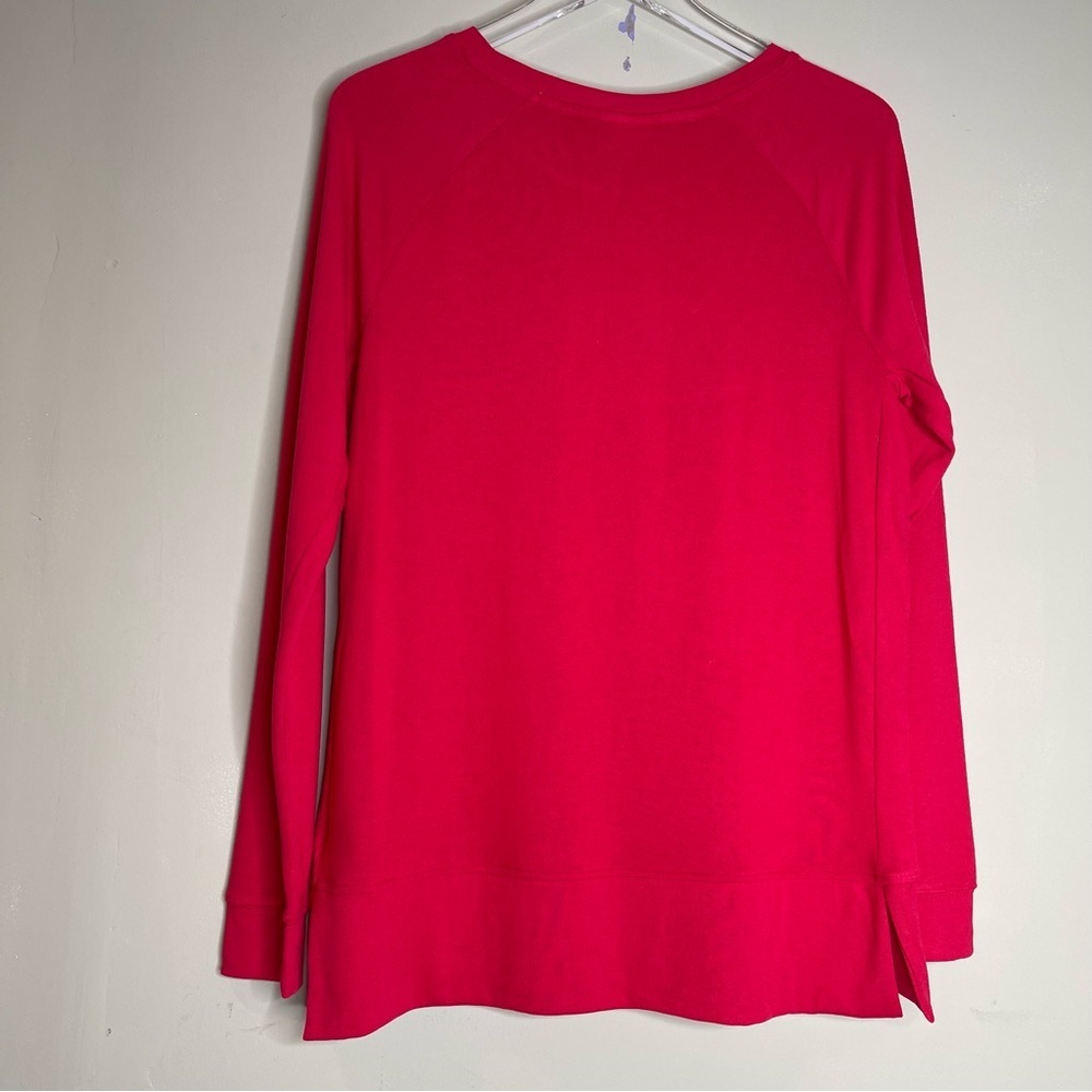 Isabel Maternity Womens Red Santa Baby Christmas Holiday Sweatshirt - Picture 4 of 9